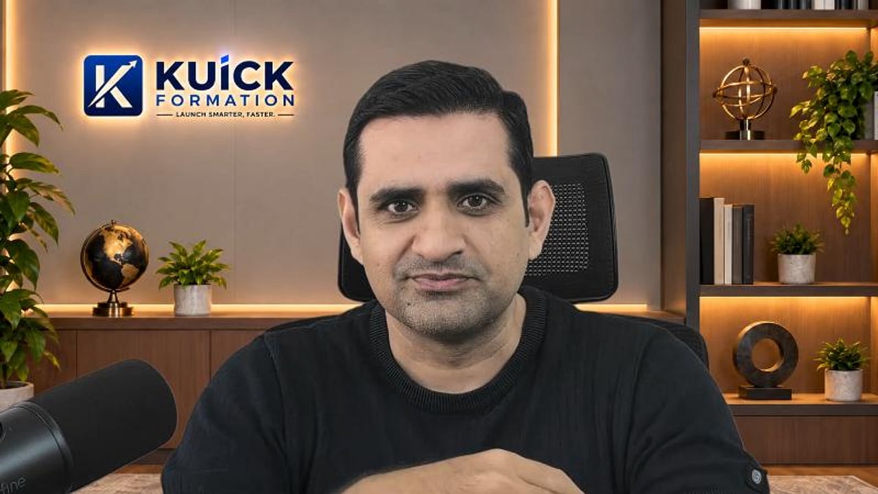 Kuick Formation's founder presenting the U.S. LLC walkthrough.